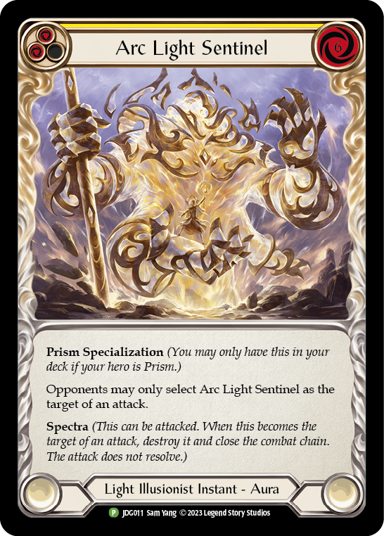 Arc Light Sentinel (Yellow) [JDG011] (Promo)  Cold Foil | Card Merchant Takapuna