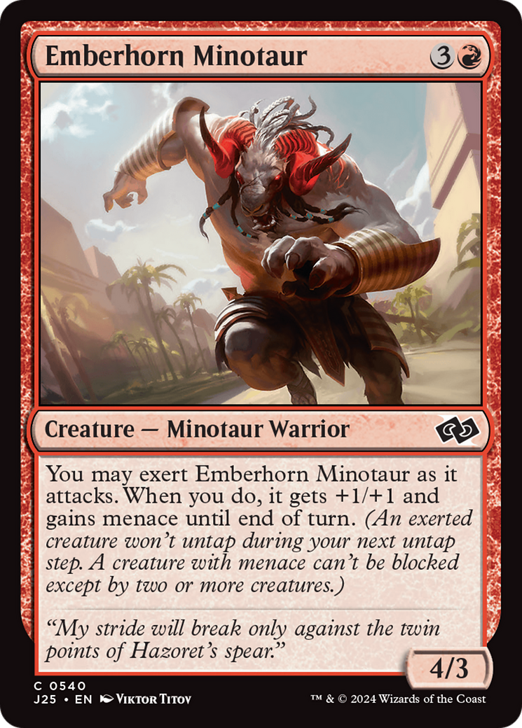 Emberhorn Minotaur [Foundations Jumpstart] | Card Merchant Takapuna