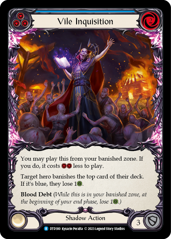 Vile Inquisition (Blue) [DTD180] (Dusk Till Dawn) | Card Merchant Takapuna