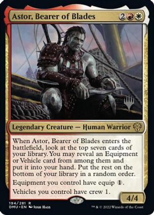 Astor, Bearer of Blades (Promo Pack) [Dominaria United Promos] | Card Merchant Takapuna