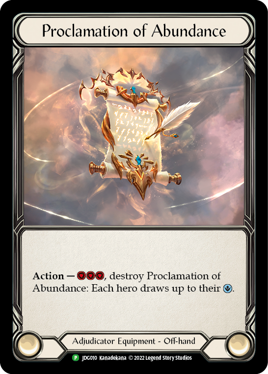 Proclamation of Abundance [JDG010] (Promo)  Rainbow Foil | Card Merchant Takapuna