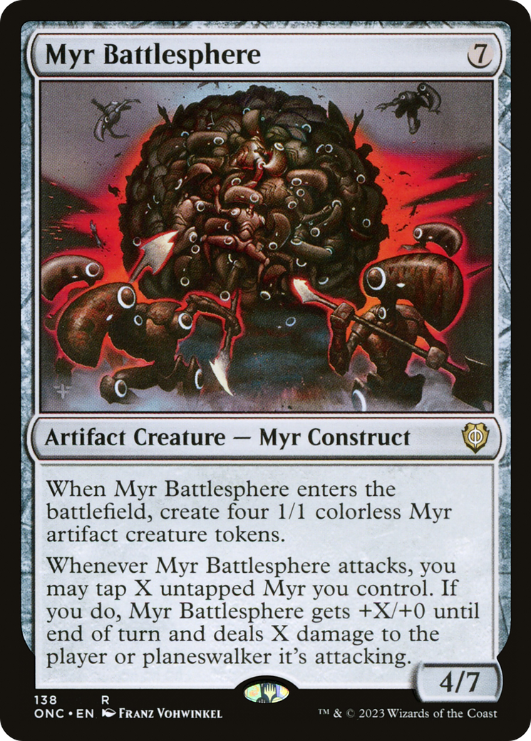 Myr Battlesphere [Phyrexia: All Will Be One Commander] | Card Merchant Takapuna