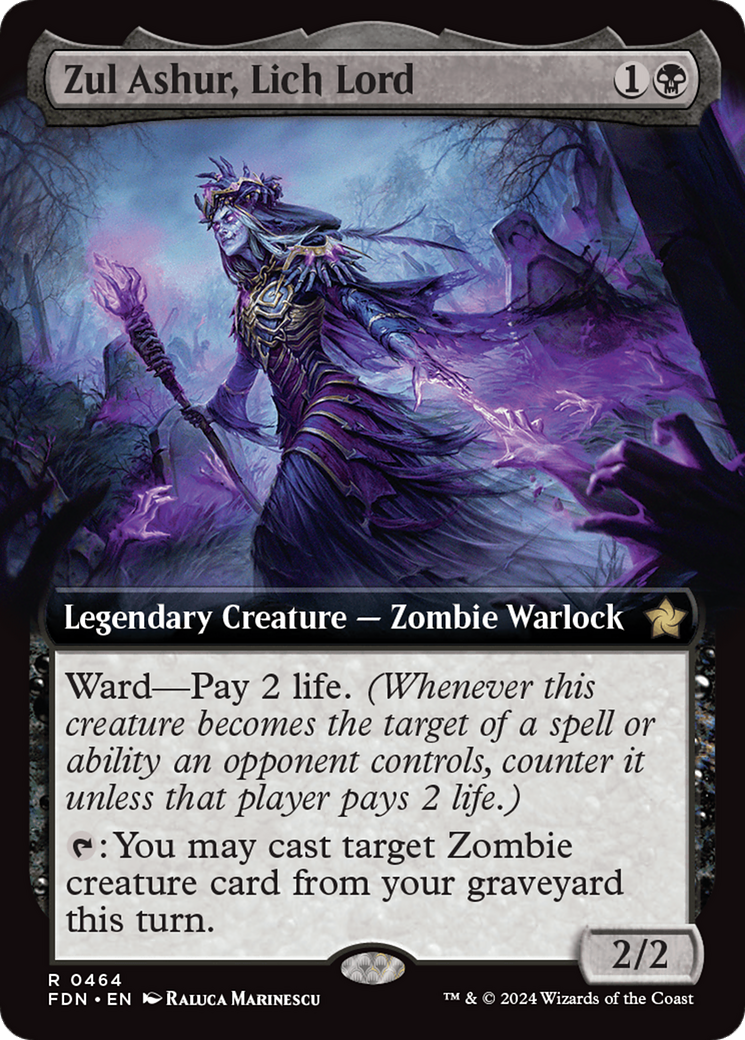 Zul Ashur, Lich Lord (Extended Art) [Foundations] | Card Merchant Takapuna