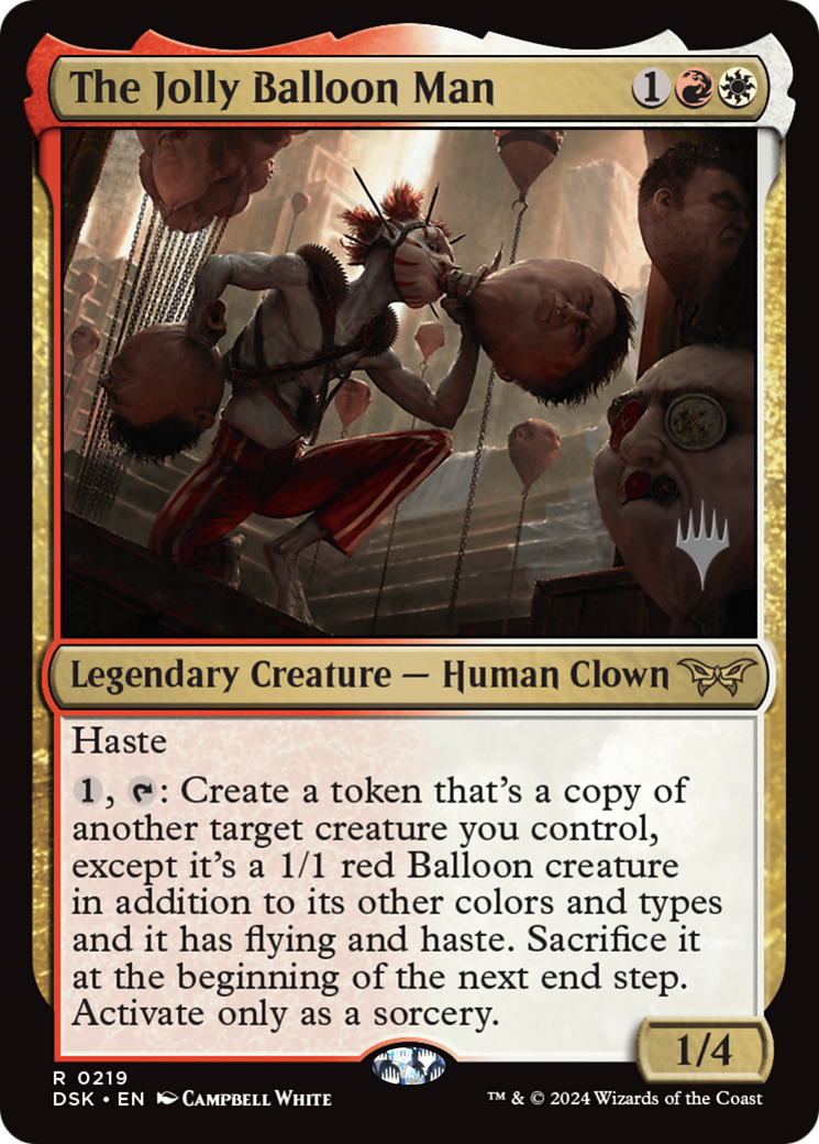 The Jolly Balloon Man (Promo Pack) [Duskmourn: House of Horror Promos] | Card Merchant Takapuna