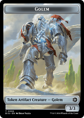 Treasure // Golem Double-Sided Token [Outlaws of Thunder Junction Tokens] | Card Merchant Takapuna