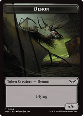 Demon // Manifest Double-Sided Token [Duskmourn: House of Horror Tokens] | Card Merchant Takapuna