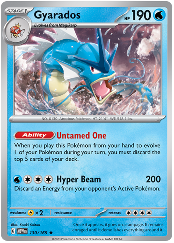 Gyarados (130/165) [Scarlet & Violet: 151] | Card Merchant Takapuna