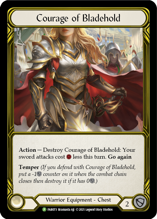 Courage of Bladehold (Golden) [FAB073] (Promo)  Cold Foil | Card Merchant Takapuna