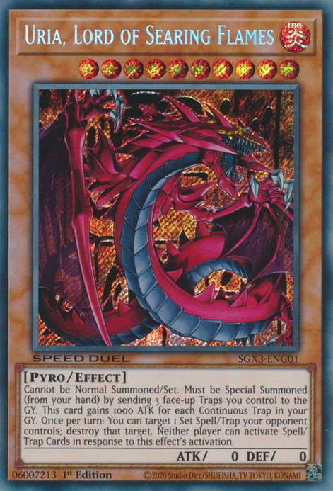 Uria, Lord of Searing Flames [SGX3-ENG01] Secret Rare | Card Merchant Takapuna