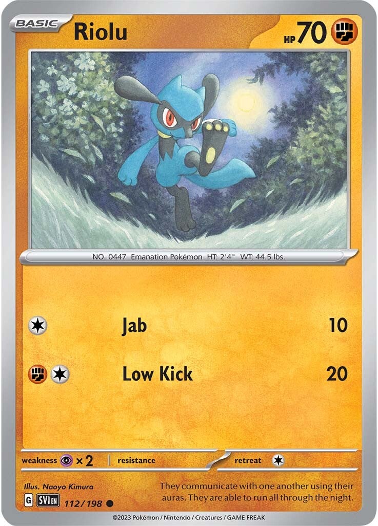 Riolu (112/198) [Scarlet & Violet: Base Set] | Card Merchant Takapuna