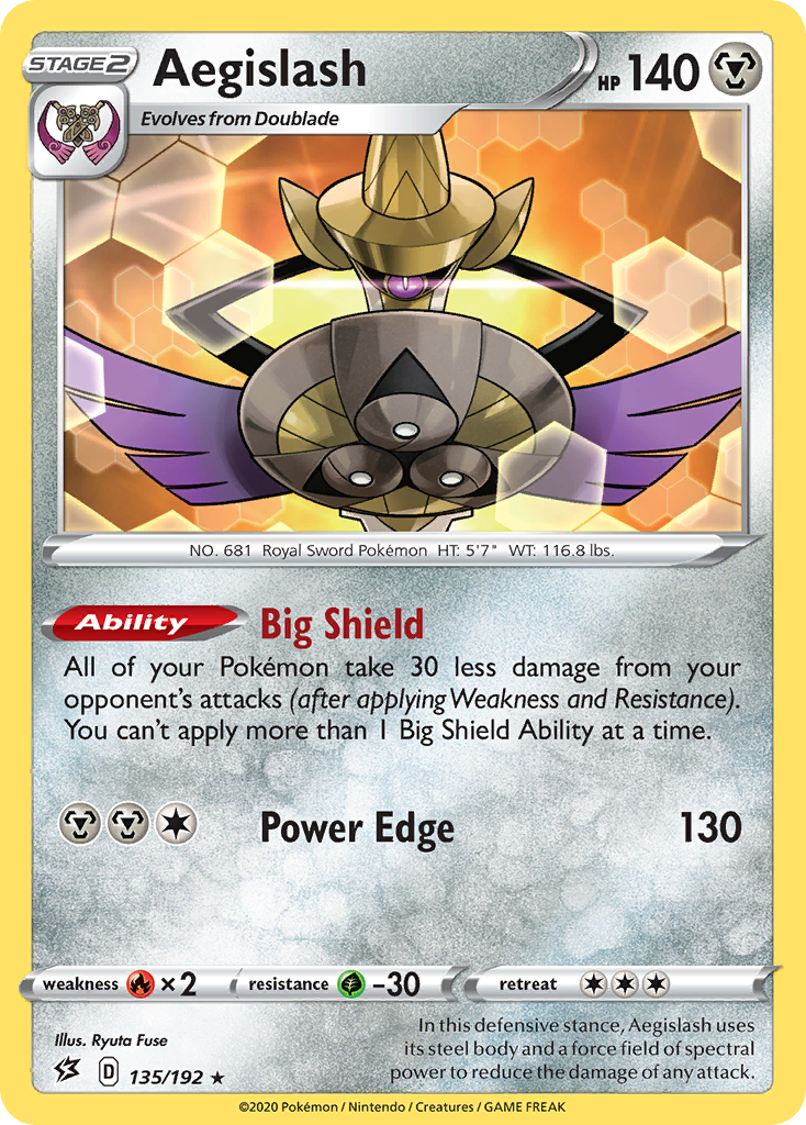 Aegislash (135/192) [Sword & Shield: Rebel Clash] | Card Merchant Takapuna