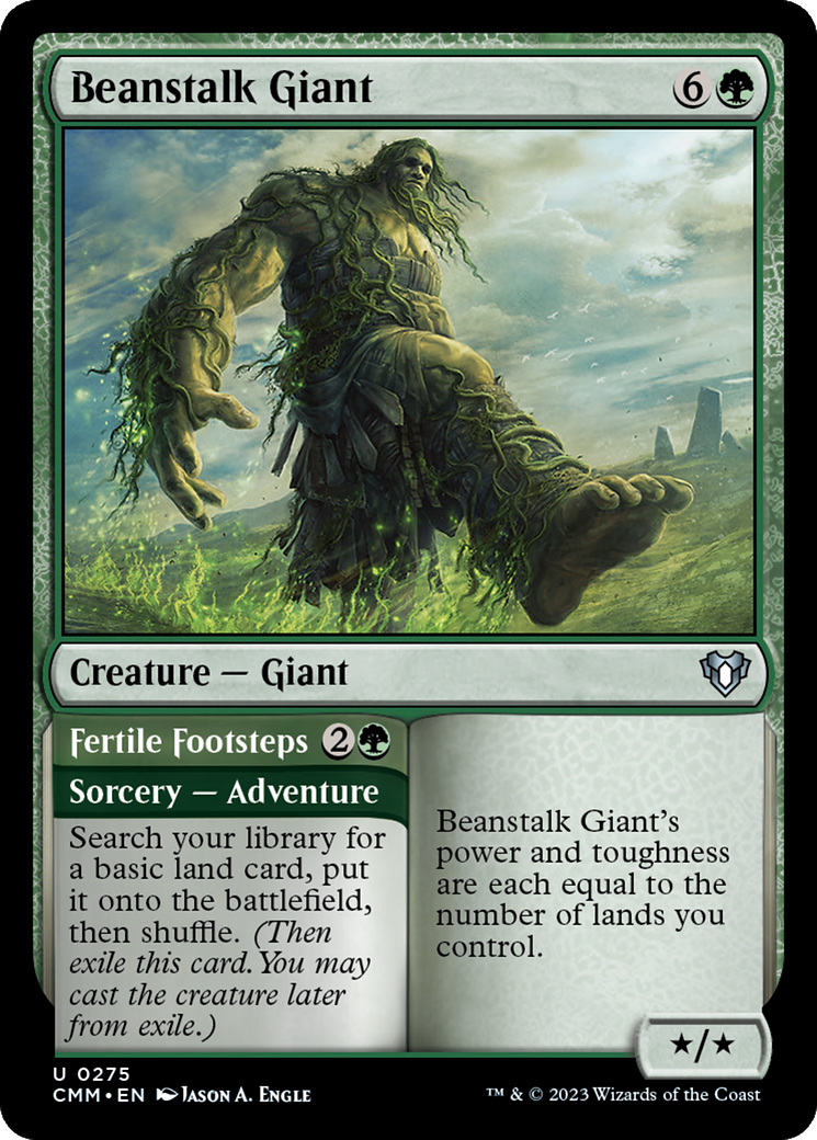 Beanstalk Giant // Fertile Footsteps [Commander Masters] | Card Merchant Takapuna