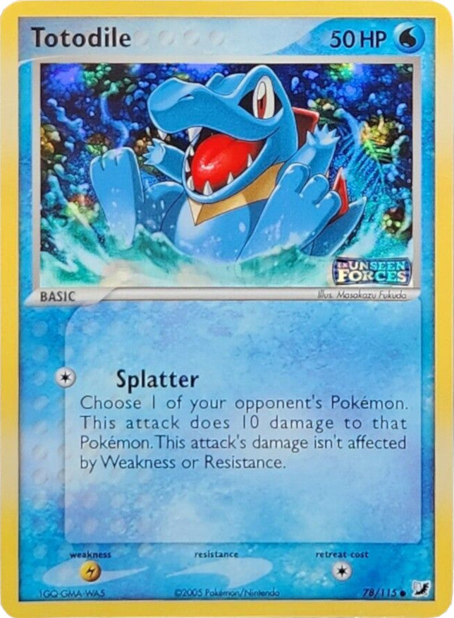 Totodile (78/115) (Stamped) [EX: Unseen Forces] | Card Merchant Takapuna