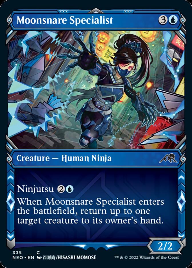 Moonsnare Specialist (Showcase Ninja) [Kamigawa: Neon Dynasty] | Card Merchant Takapuna