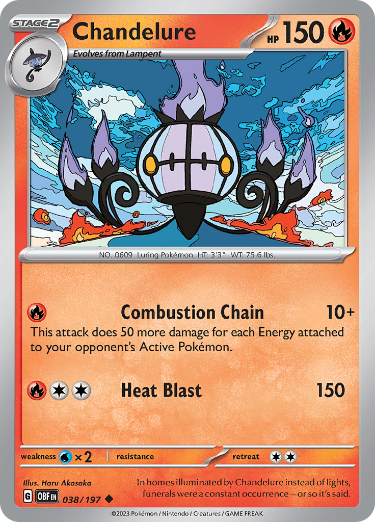 Chandelure (038/197) [Scarlet & Violet: Obsidian Flames] | Card Merchant Takapuna