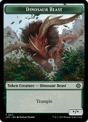 Dinosaur Beast // Dinosaur Double-Sided Token [The Lost Caverns of Ixalan Commander Tokens] | Card Merchant Takapuna