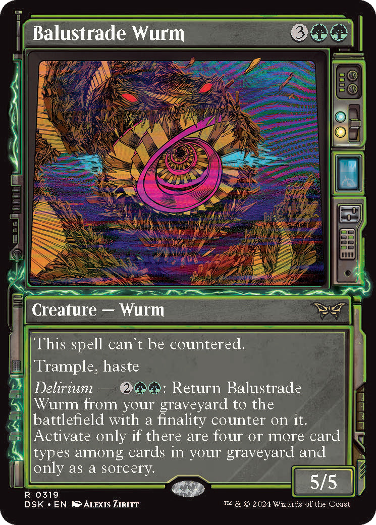 Balustrade Wurm (Showcase) [Duskmourn: House of Horror] | Card Merchant Takapuna