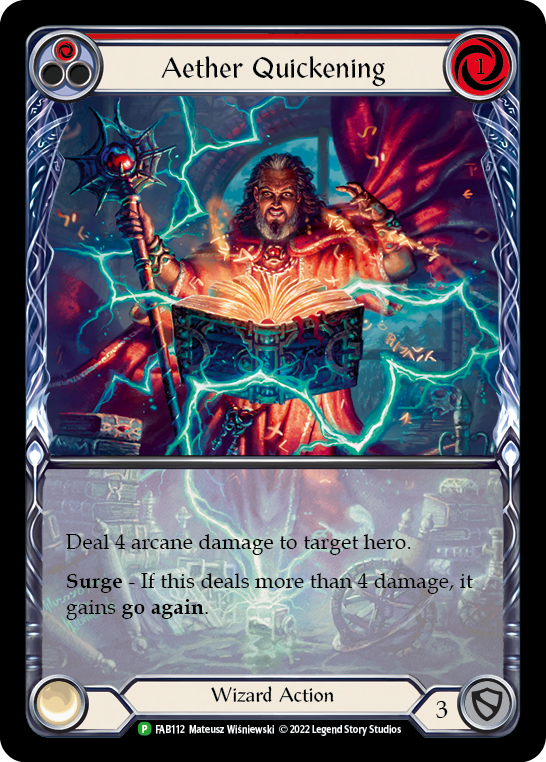 Aether Quickening (Red) [FAB112] (Promo)  Rainbow Foil | Card Merchant Takapuna