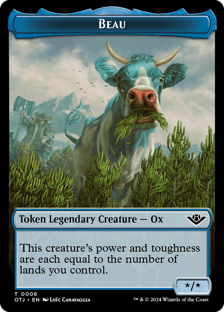 Beau // Plot Double-Sided Token [Outlaws of Thunder Junction Tokens] | Card Merchant Takapuna