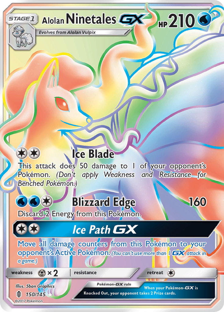 Alolan Ninetales GX (150/145) [Sun & Moon: Guardians Rising] | Card Merchant Takapuna