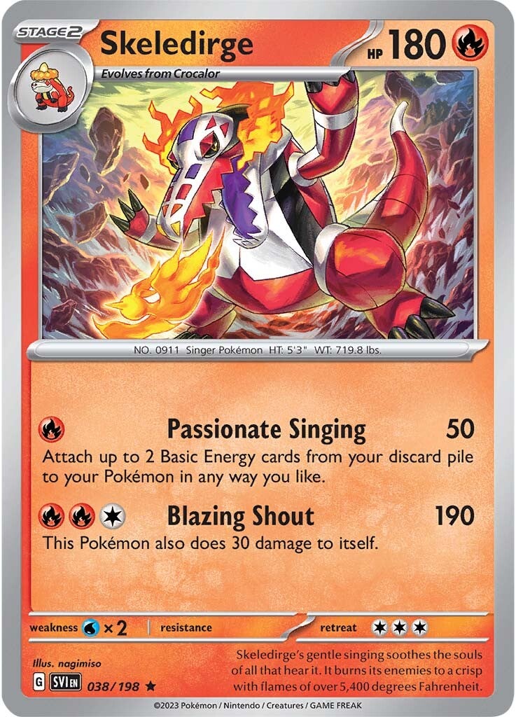 Skeledirge (038/198) [Scarlet & Violet: Base Set] | Card Merchant Takapuna