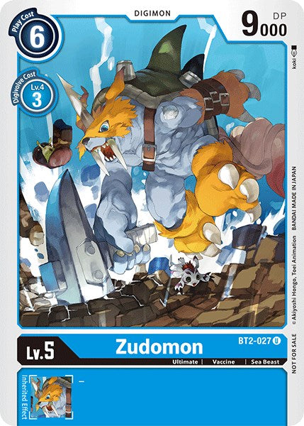 Zudomon [BT2-027] (Official Tournament Pack Vol.3) [Release Special Booster Promos] | Card Merchant Takapuna