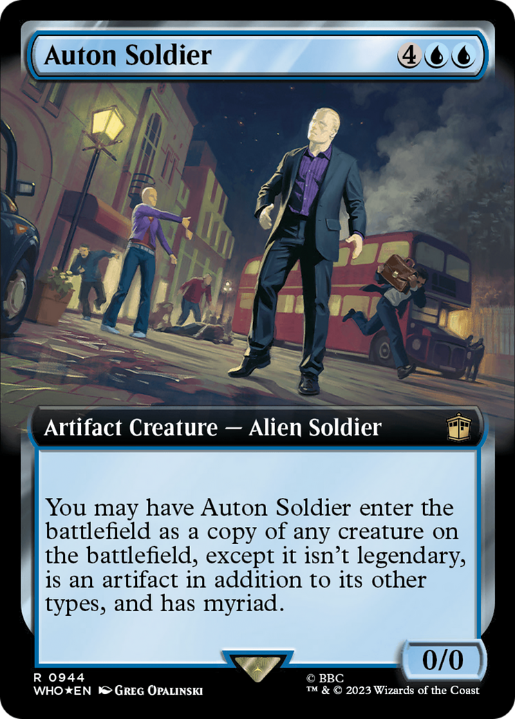 Auton Soldier (Extended Art) (Surge Foil) [Doctor Who] | Card Merchant Takapuna