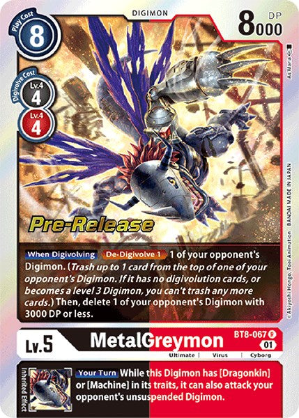 MetalGreymon [BT8-067] [New Awakening Pre-Release Cards] | Card Merchant Takapuna