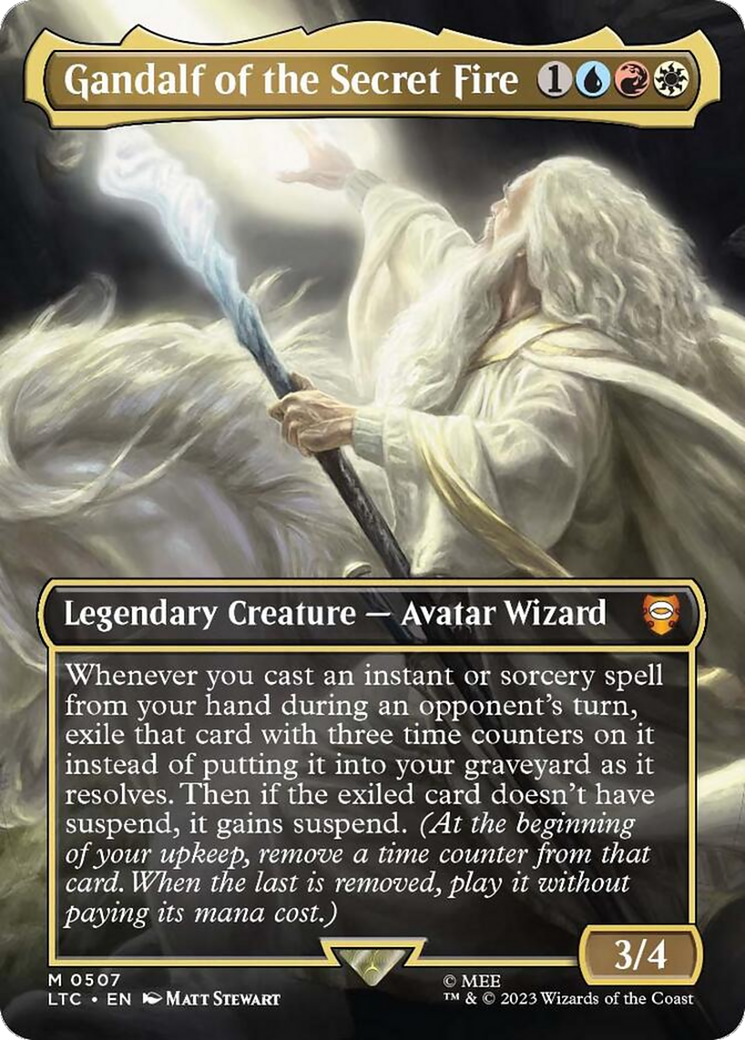 Gandalf of the Secret Fire (Borderless) [The Lord of the Rings: Tales of Middle-Earth Commander] | Card Merchant Takapuna