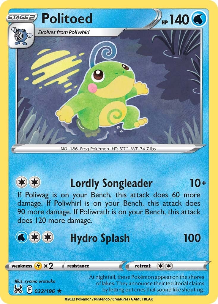 Politoed (032/196) [Sword & Shield: Lost Origin] | Card Merchant Takapuna