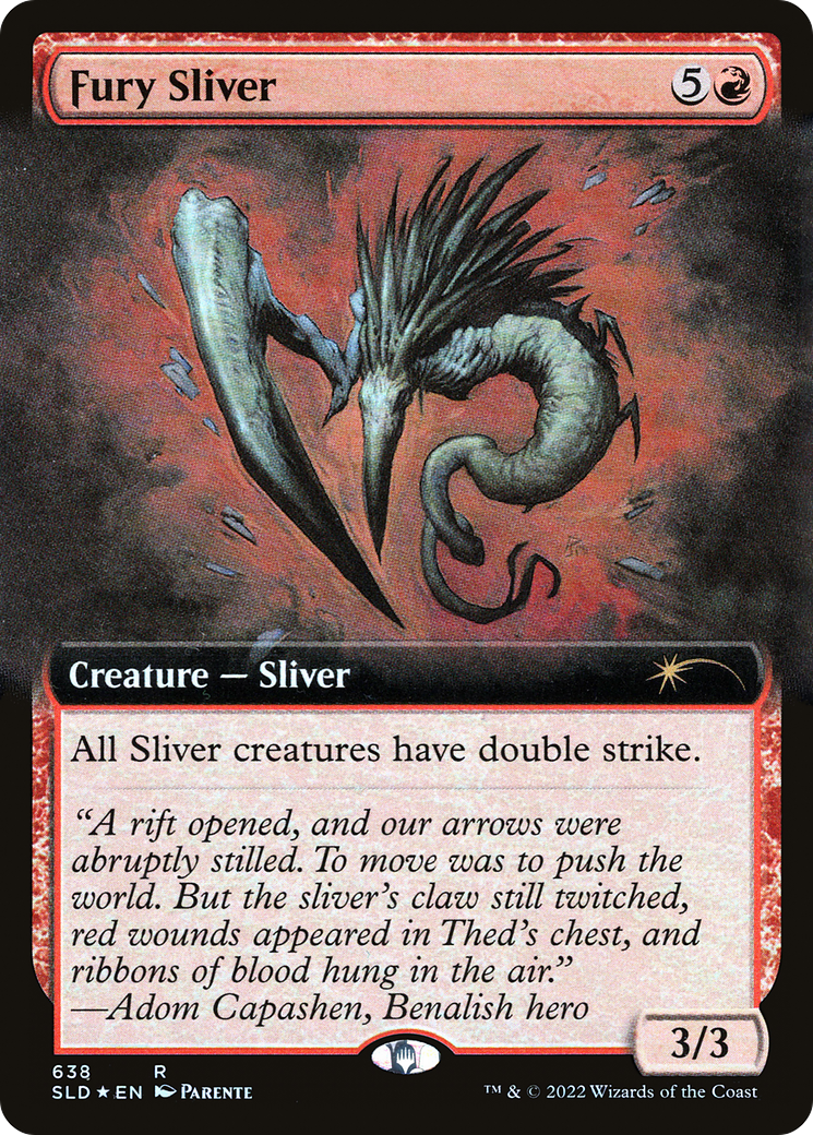 Fury Sliver (Extended Art) [Secret Lair Drop Promos] | Card Merchant Takapuna