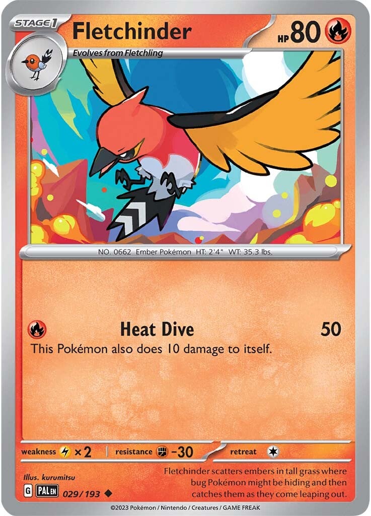 Fletchinder (029/193) [Scarlet & Violet: Paldea Evolved] | Card Merchant Takapuna