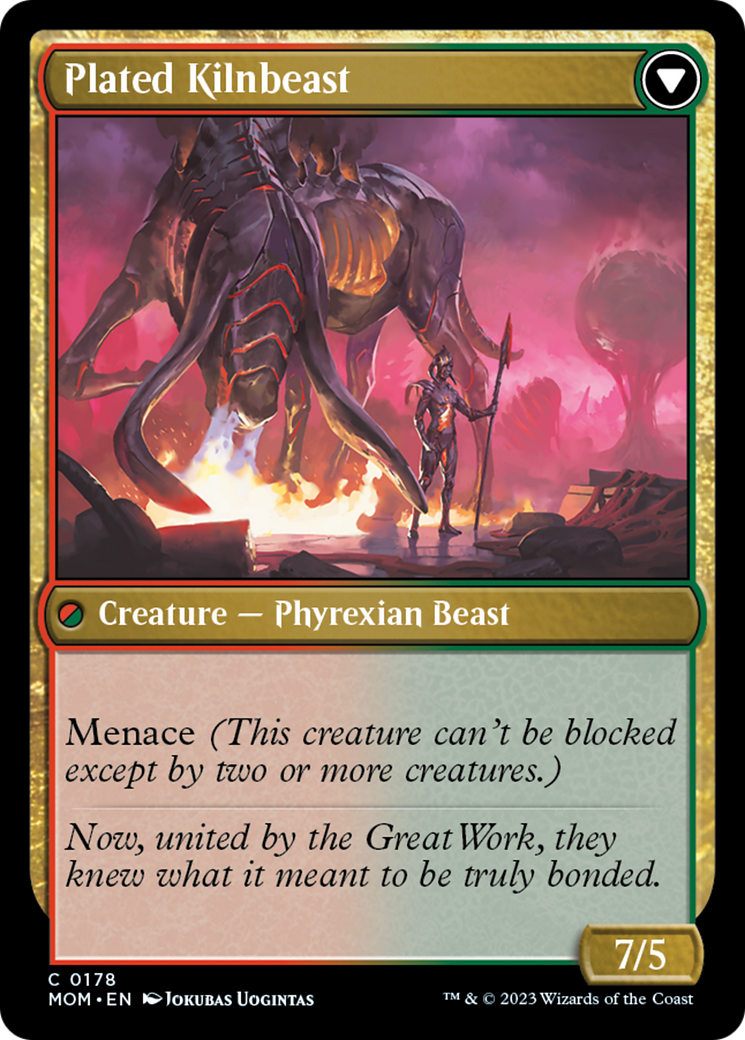 Bonded Herdbeast // Plated Kilnbeast [March of the Machine] | Card Merchant Takapuna