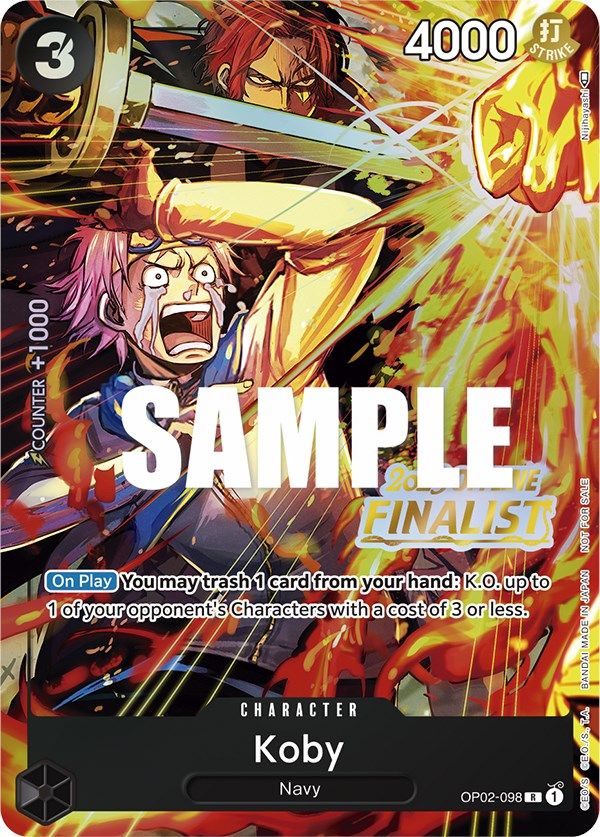 Koby (Offline Regional 2023) [Finalist] [One Piece Promotion Cards] | Card Merchant Takapuna