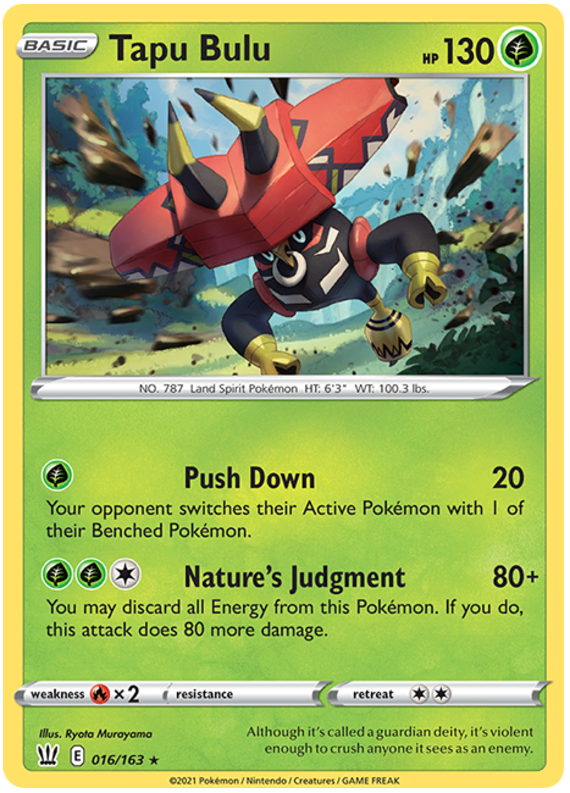 Tapu Bulu (016/163) [Sword & Shield: Battle Styles] | Card Merchant Takapuna