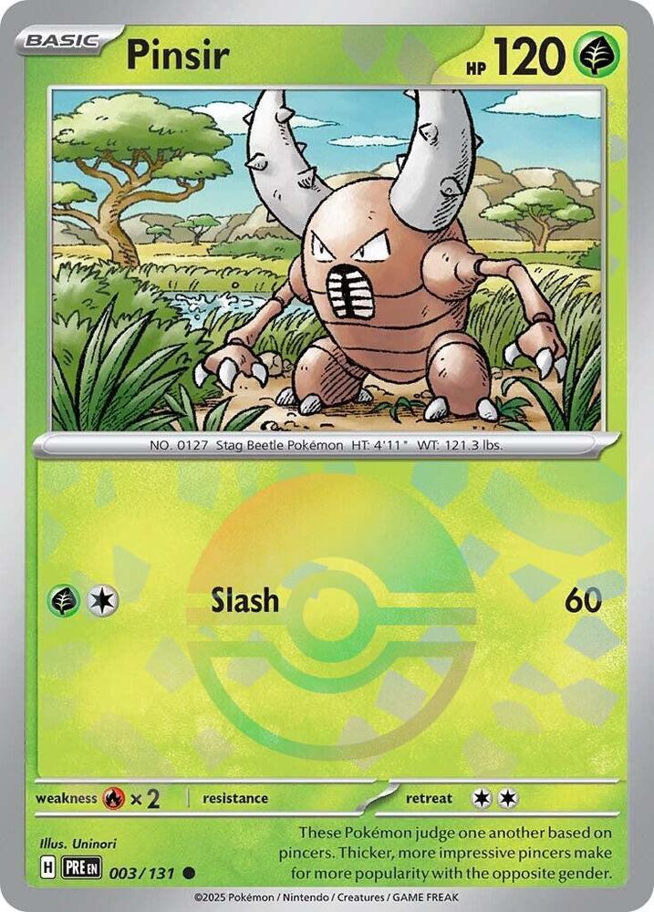 Pinsir (003/131) (Poke Ball Pattern) [Scarlet & Violet: Prismatic Evolutions] | Card Merchant Takapuna