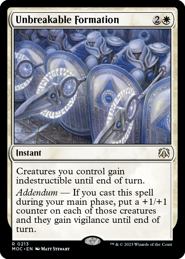 Unbreakable Formation [March of the Machine Commander] | Card Merchant Takapuna