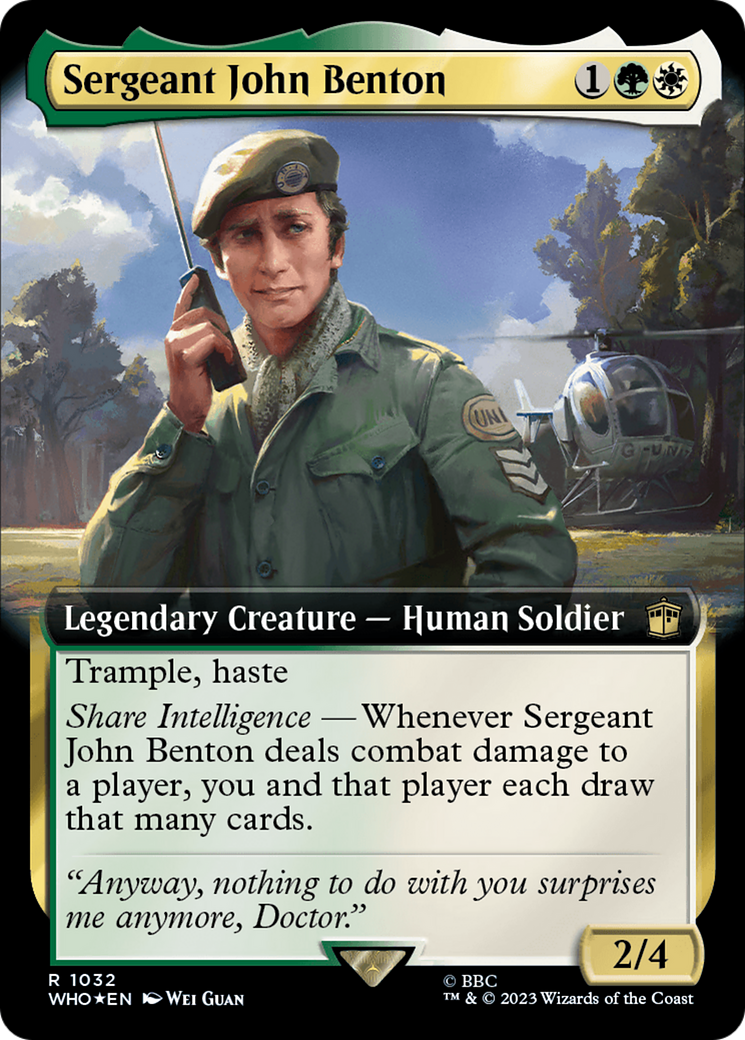 Sergeant John Benton (Extended Art) (Surge Foil) [Doctor Who] | Card Merchant Takapuna