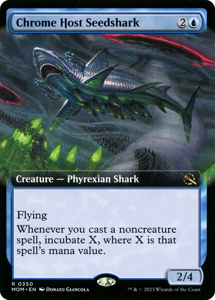 Chrome Host Seedshark (Extended Art) [March of the Machine] | Card Merchant Takapuna