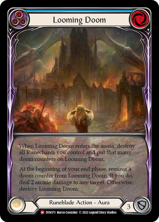 Looming Doom (Extended Art) [DYN175] (Dynasty)  Rainbow Foil | Card Merchant Takapuna