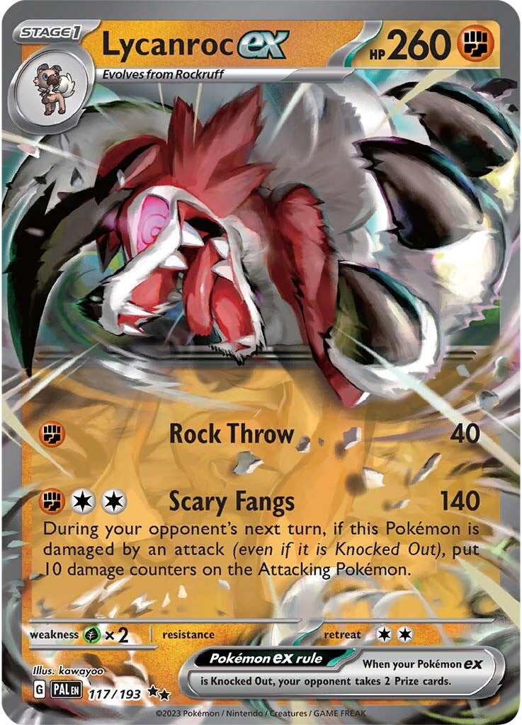 Lycanroc ex (117/193) [Scarlet & Violet: Paldea Evolved] | Card Merchant Takapuna