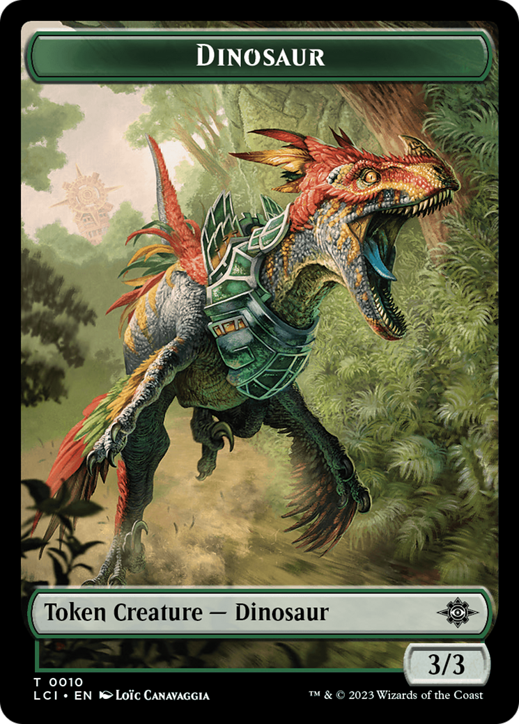 Map // Dinosaur (0010) Double-Sided Token [The Lost Caverns of Ixalan Tokens] | Card Merchant Takapuna