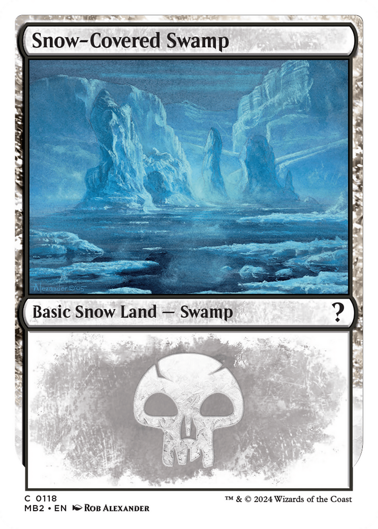 Snow-Covered Swamp (White Border) [Mystery Booster 2] | Card Merchant Takapuna