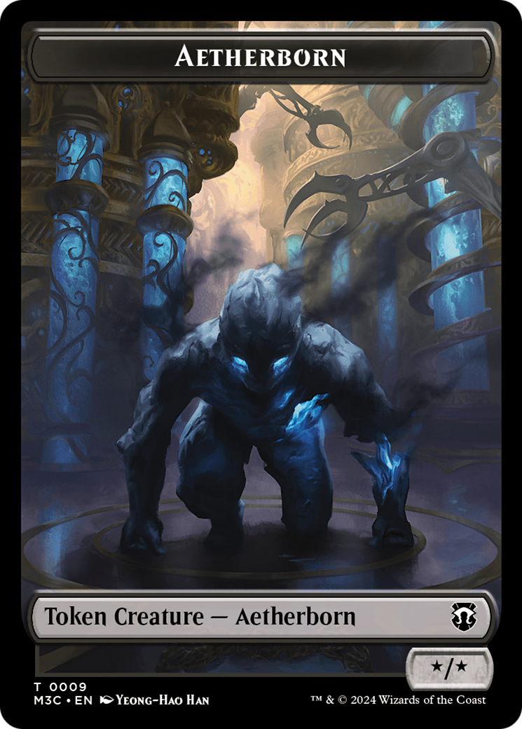 Aetherborn (Ripple Foil) // Thopter Double-Sided Token [Modern Horizons 3 Commander Tokens] | Card Merchant Takapuna