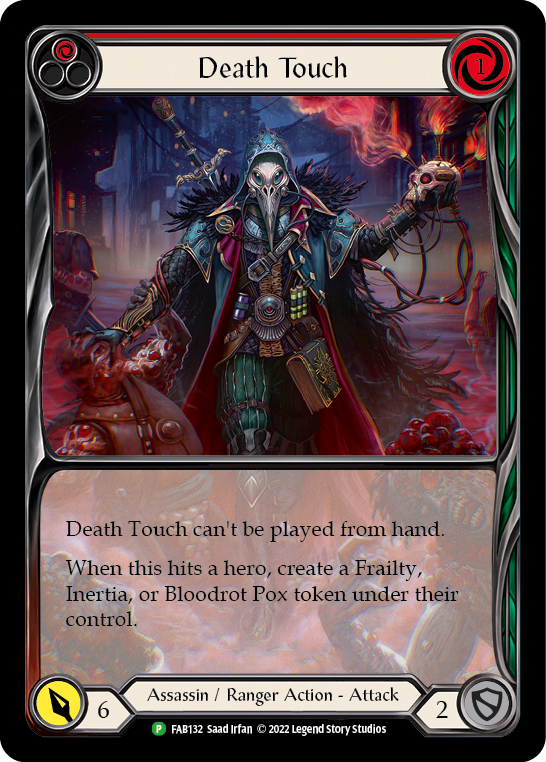 Death Touch (Red) [FAB132] (Promo)  Rainbow Foil | Card Merchant Takapuna