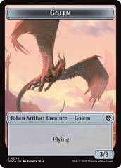 Golem (0013) // Nalaar Aetherjet Double-Sided Token [Aetherdrift Tokens] | Card Merchant Takapuna