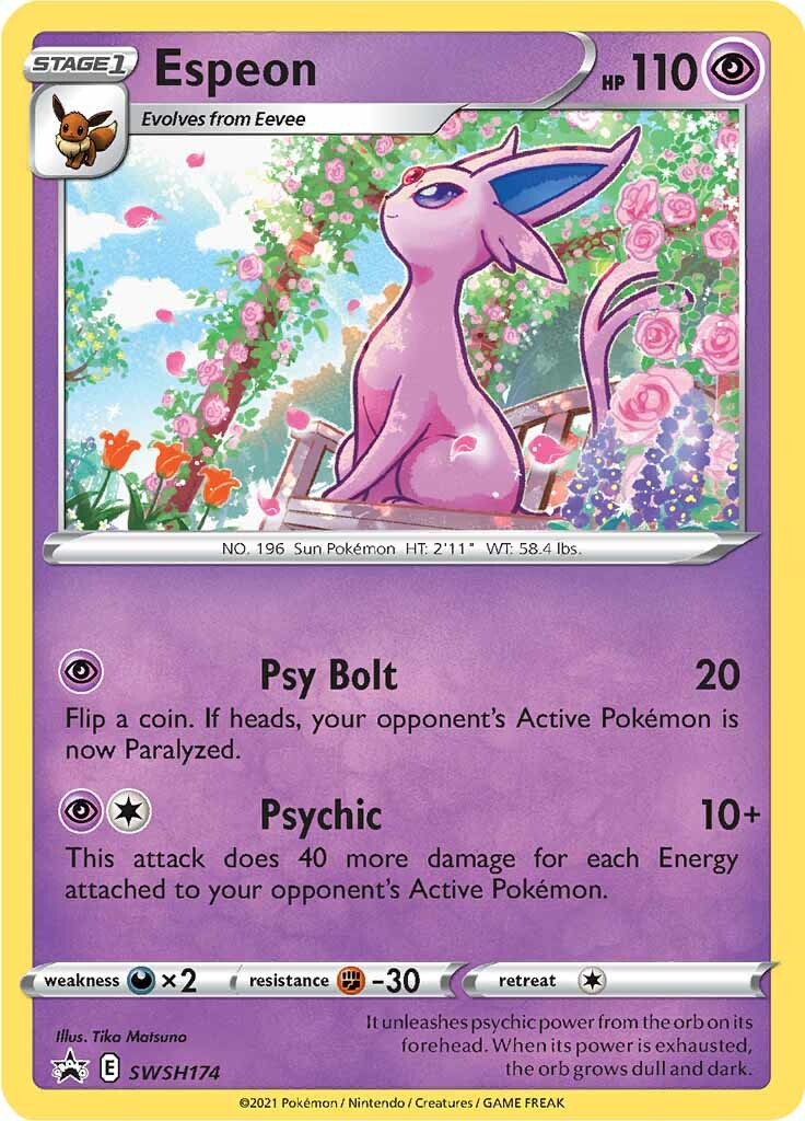 Espeon (SWSH174) [Sword & Shield: Black Star Promos] | Card Merchant Takapuna