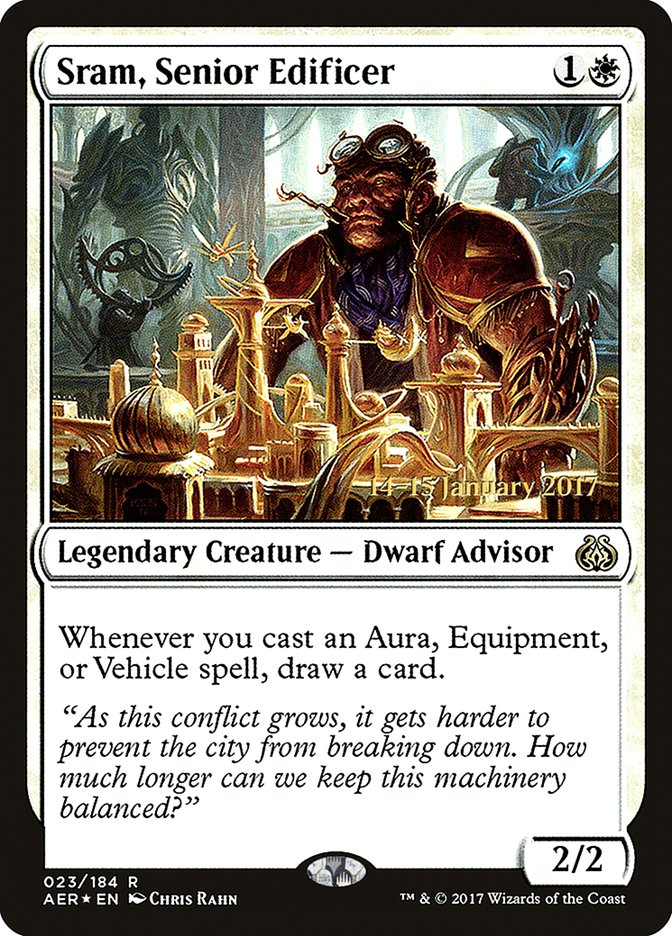 Sram, Senior Edificer [Aether Revolt Prerelease Promos] | Card Merchant Takapuna