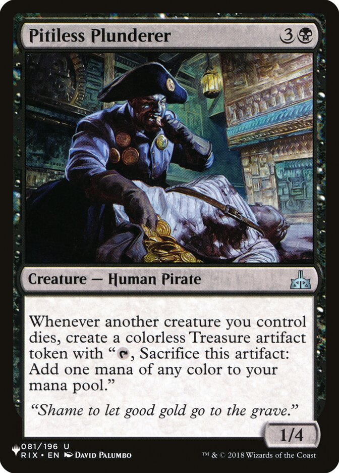 Pitiless Plunderer [The List] | Card Merchant Takapuna