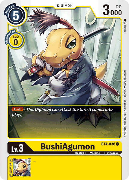 BushiAgumon [BT4-038] [Great Legend] | Card Merchant Takapuna